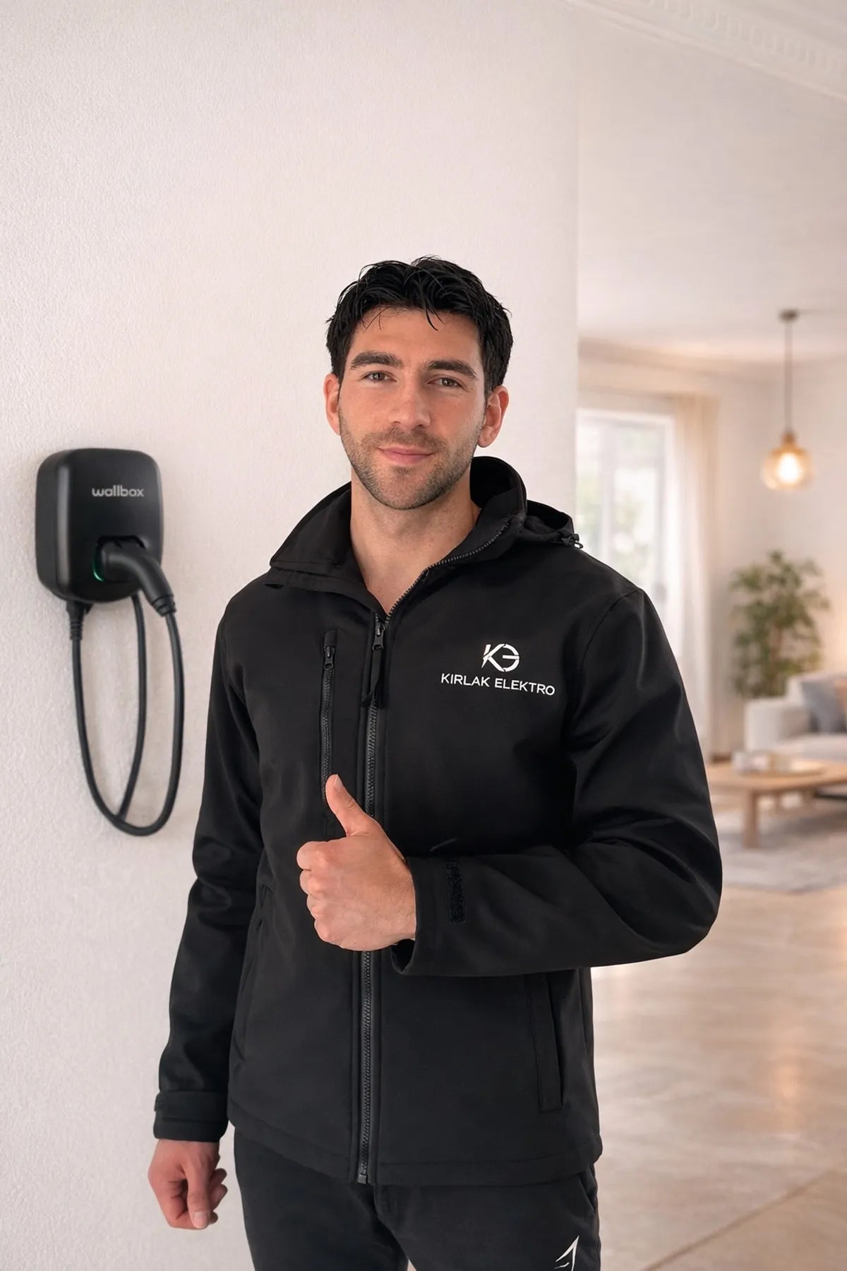 Een werknemer van Kirlak Elektro
