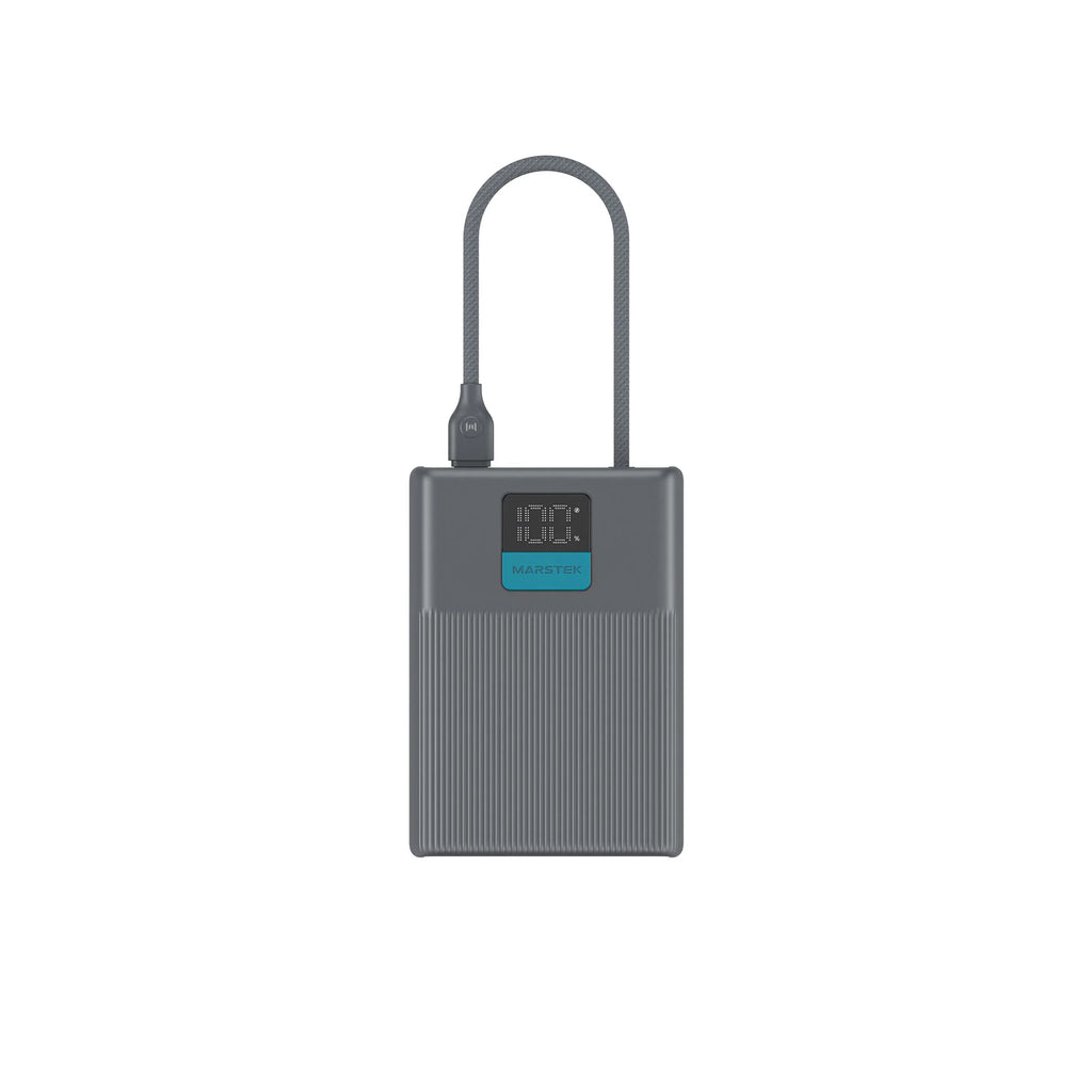 Marstek Magnetic Powerbank 10.000 mAh met gevlochten USB-C kabel vooraanzicht