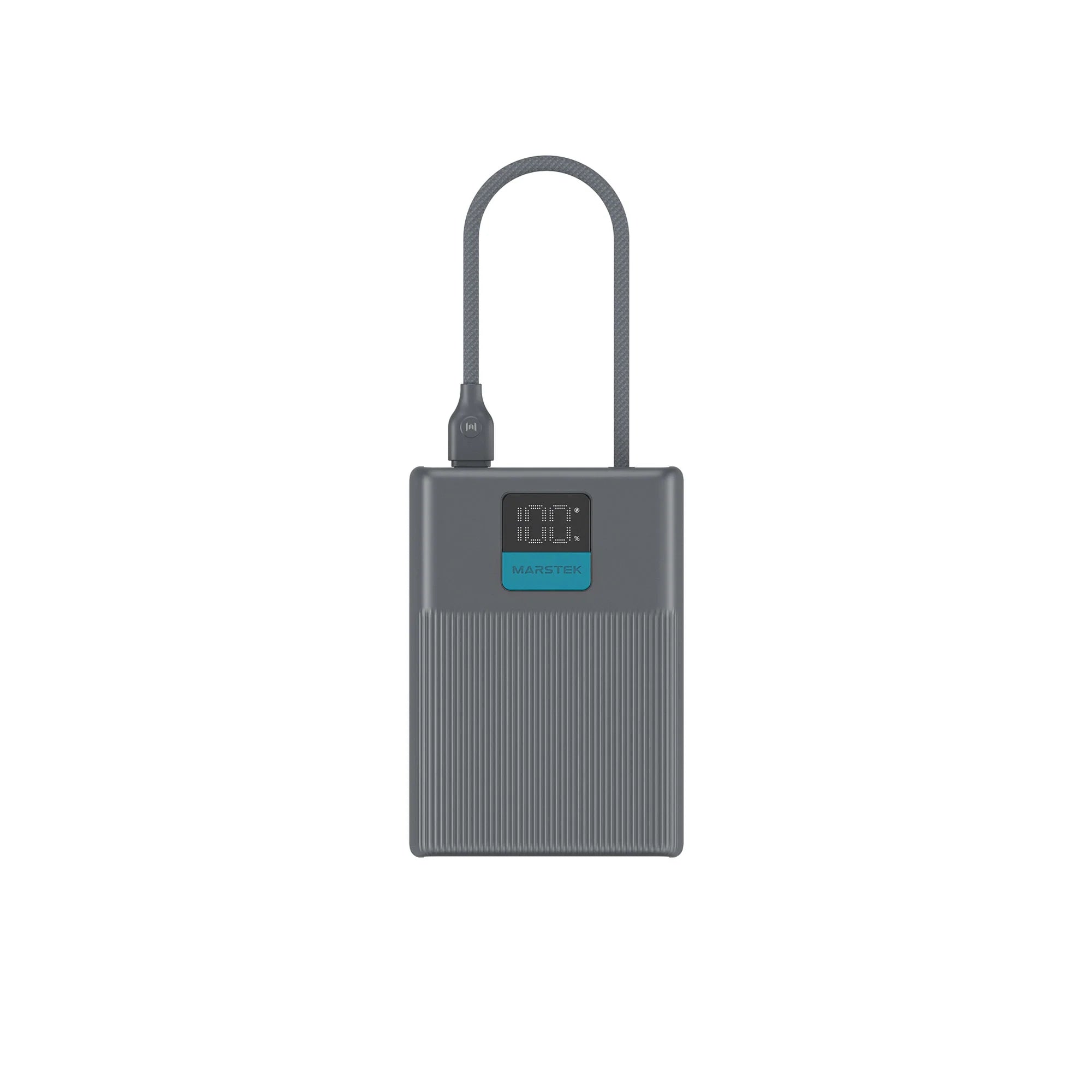 Marstek Magnetic Powerbank 10.000 mAh met gevlochten USB-C kabel vooraanzicht